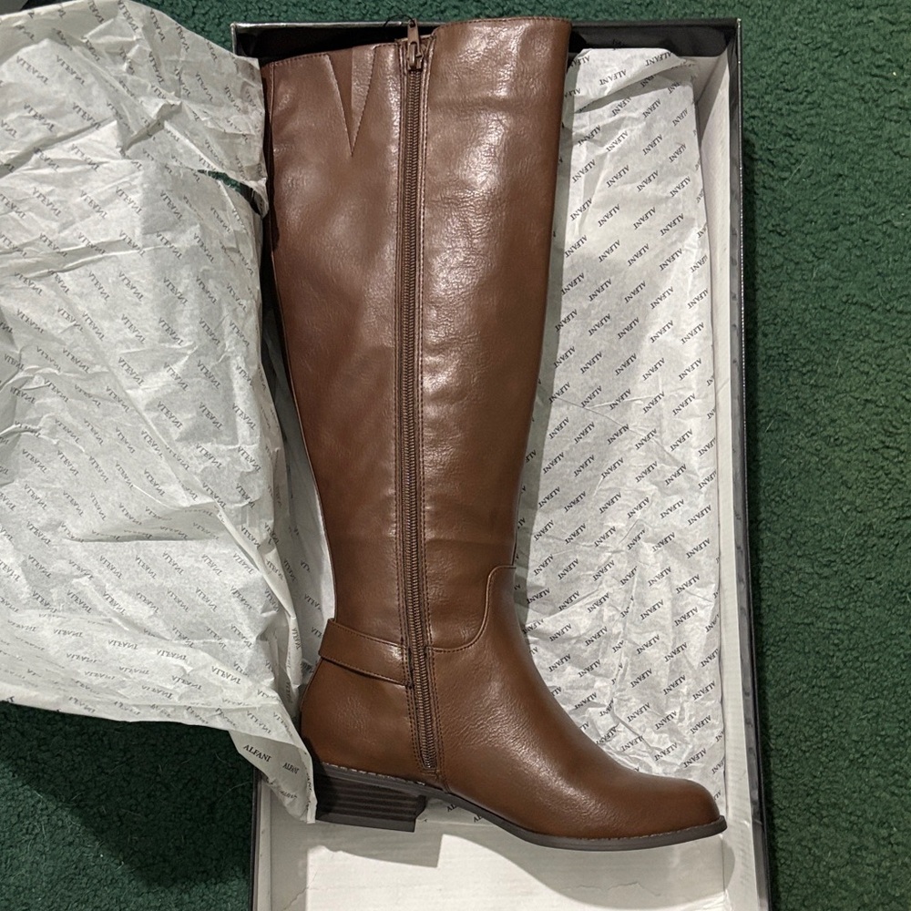 ALFANI Brown Boots Size 6.5 NEW - Picture 6 of 9
